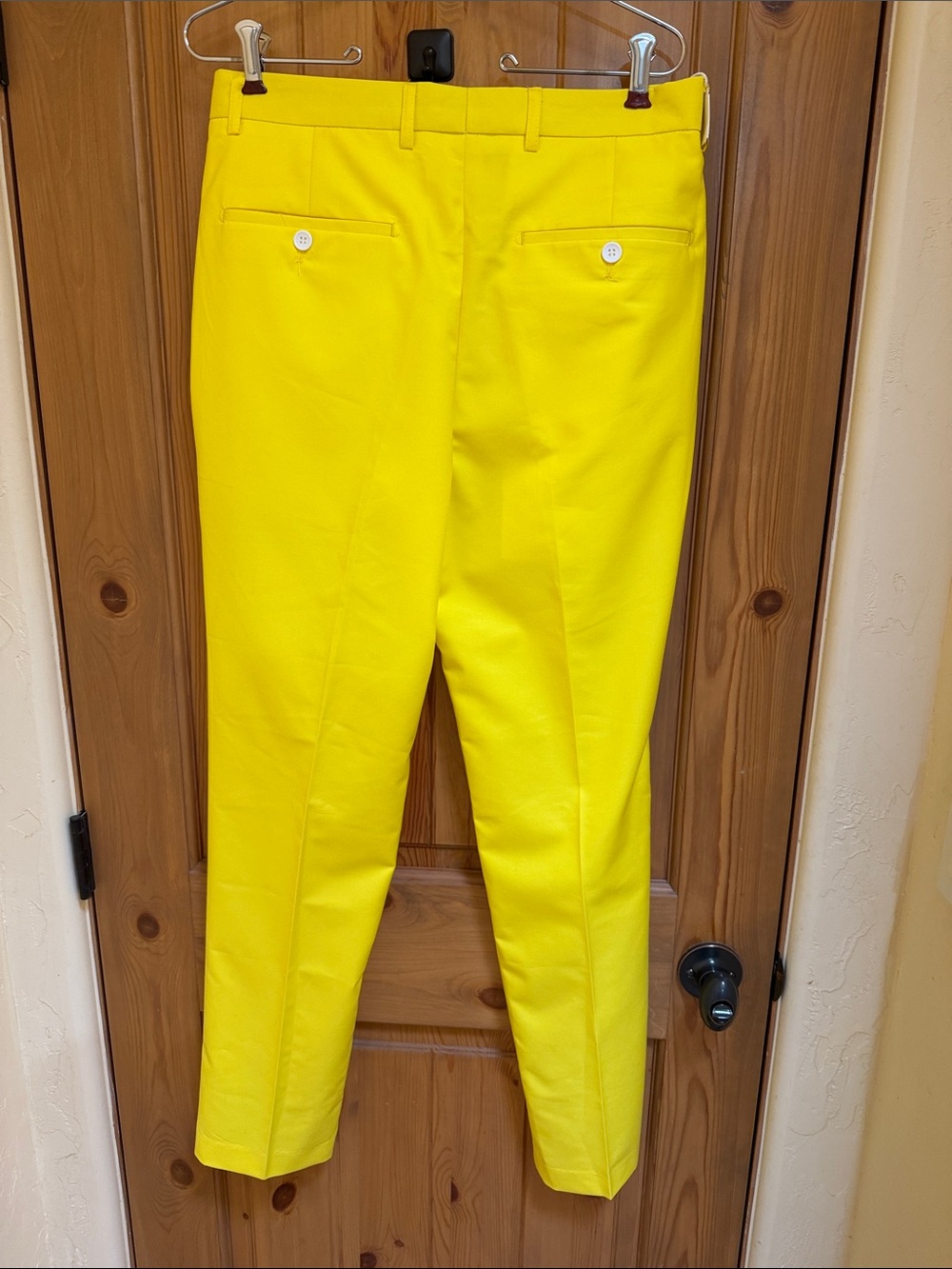 Woman’s Bright Yellow Dress Pants - Classic Slim Fit - Picture 3 of 5